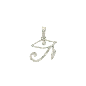 White Gold Eye of Ra Diamond Pendant