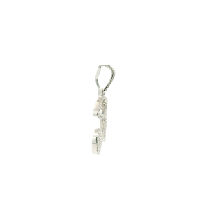 White Gold Eye of Ra Diamond Pendant