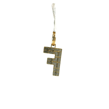 Load image into Gallery viewer, Yellow Gold &#39;F&#39; Pendant with Round Cut Diamonds