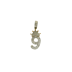 Yellow Gold Pendant with Baguette Cut Diamonds