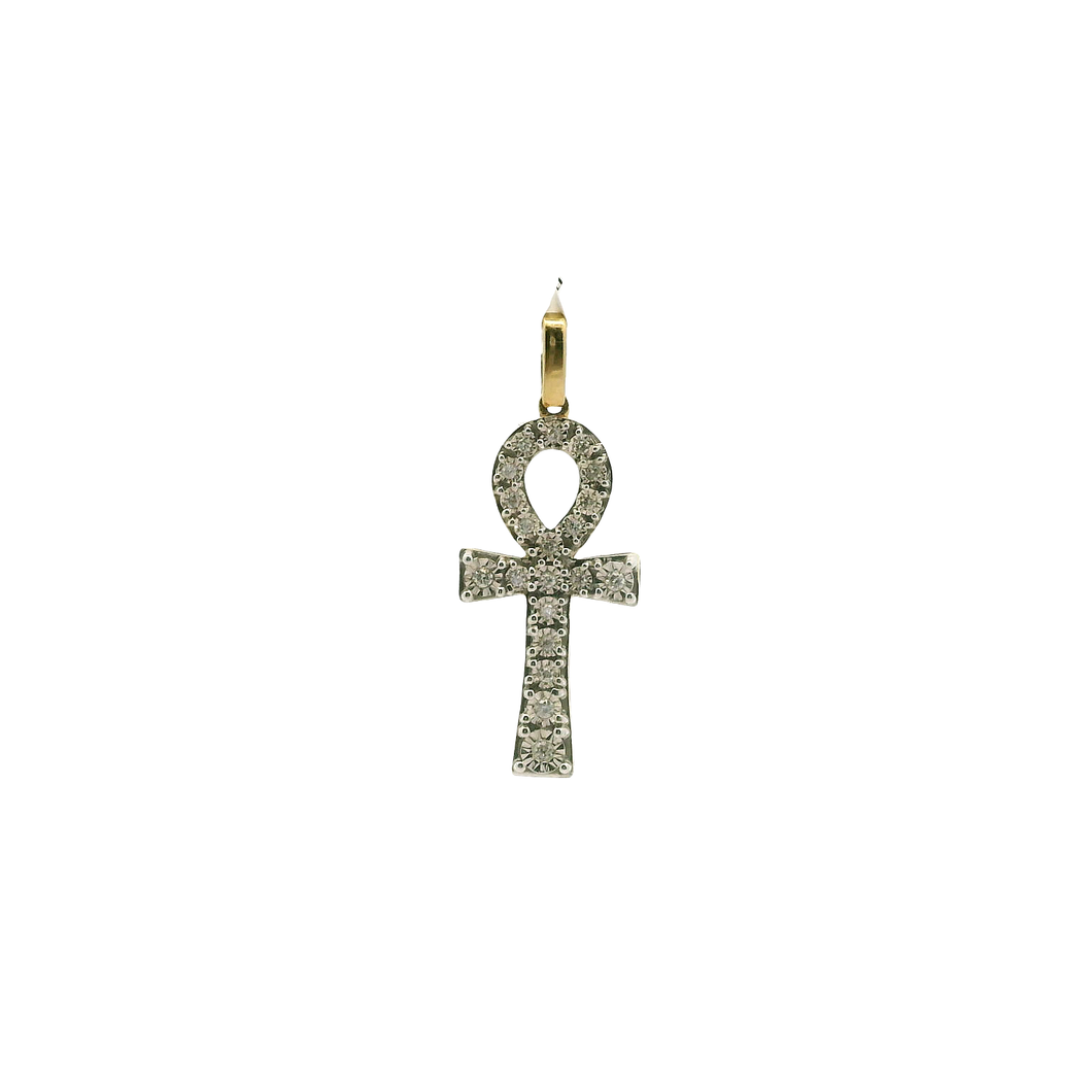 Yellow Gold Pendant with Round Brilliant Cut Diamonds