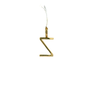 Yellow Gold 'Z' Pendant with Round Brilliant Diamonds