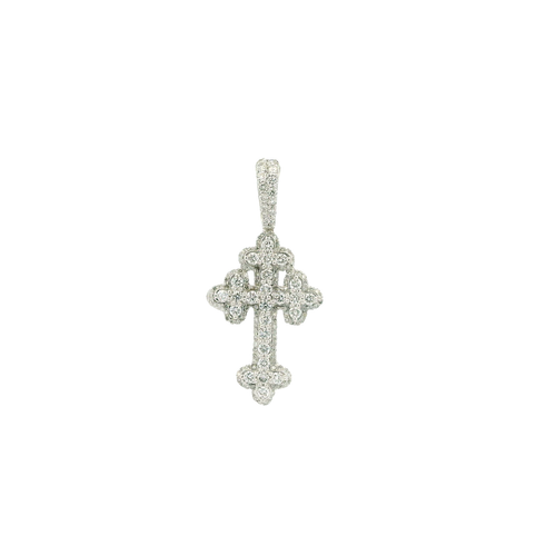 White Gold Diamond Cross Pendant
