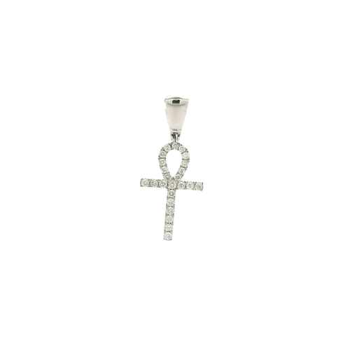 White Gold Pendant with Round Brilliant Cut Diamonds