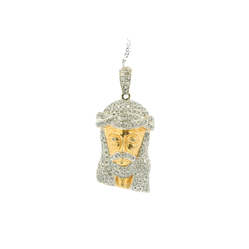 Yellow Gold Pendant with Round Cut Diamonds