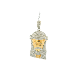 Yellow Gold Pendant with Round Cut Diamonds