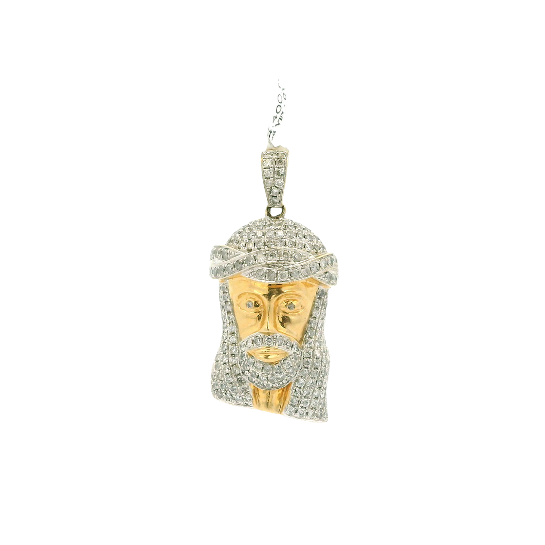 Yellow Gold Pendant with Round Cut Diamonds