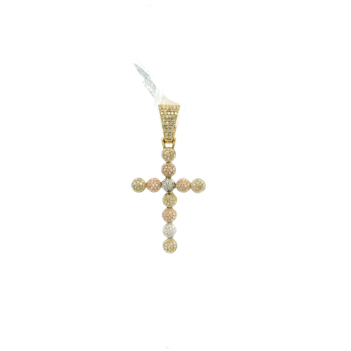 Yellow Gold Pendant with Round Brilliant Cut Diamonds