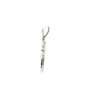 White Gold Cross Pendant with Round Brilliant Cut Diamonds