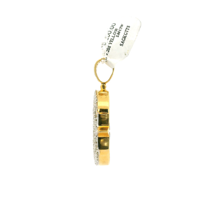 Yellow Gold Diamond Crescent Moon & Star Pendant