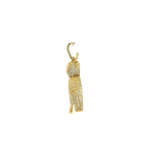 Yellow Gold Pendant with Round Brilliant Cut Diamonds