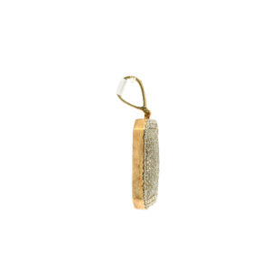 Fancy Yellow Diamond Round Cut Yellow Gold Pendant