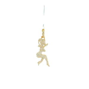 Yellow Gold Pendant with Round Brilliant Cut Diamonds