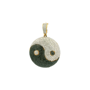 Yellow Gold Pendant with Round Cut Diamonds
