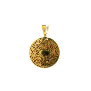 Yellow Gold Pendant with Round Cut Diamonds