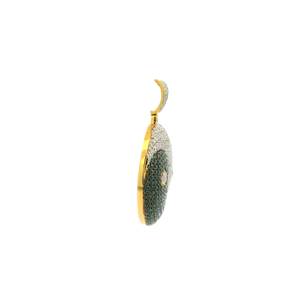 Yellow Gold Pendant with Round Cut Diamonds