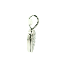 Load image into Gallery viewer, White Gold Heart Pendant with Baguette Cut Diamonds