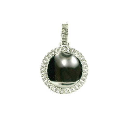 White Gold Pendant with Round Brilliant Diamonds