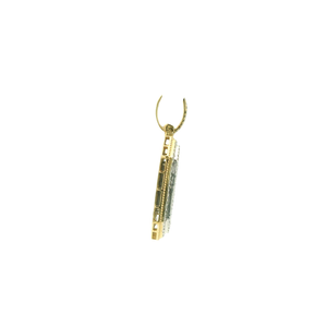 Baguette Diamond Yellow Gold Pendant