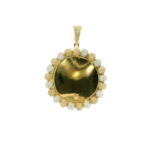 Yellow Gold Pendant with Round Brilliant Cut Diamonds