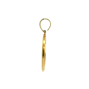 Yellow Gold Pendant with Baguette Cut Diamonds