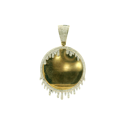 Yellow Gold Pendant with Round Brilliant-Cut Diamond