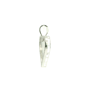 Heart-Shaped Silver Pendant with Round Brilliant Diamonds