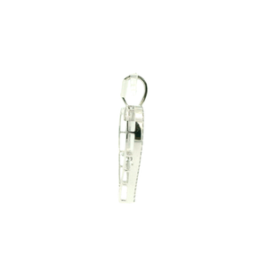 Heart-Shaped Silver Pendant with Round Brilliant Diamonds