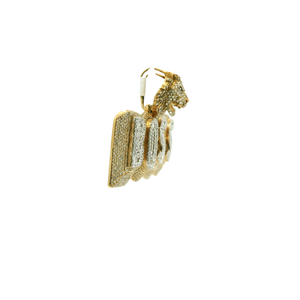 Yellow Gold Pendant with Round Brilliant Diamonds