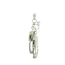 Load image into Gallery viewer, Sterling Silver Handcuff Pendant with Round Cut Diamonds