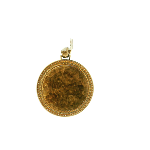 Yellow Gold Pendant with Baguette Cut Diamonds
