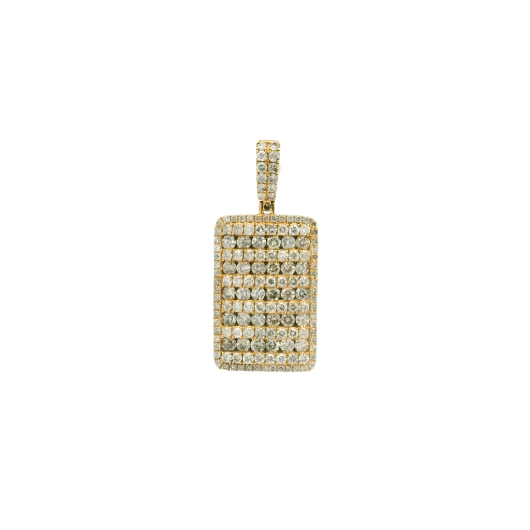 Yellow Gold Pendant with Round Brilliant Cut Diamonds