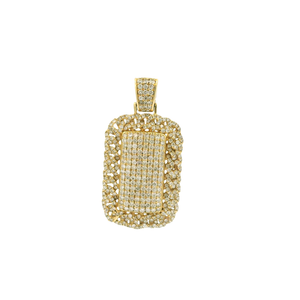 Yellow Gold Pendant with Round Brilliant Cut Diamonds