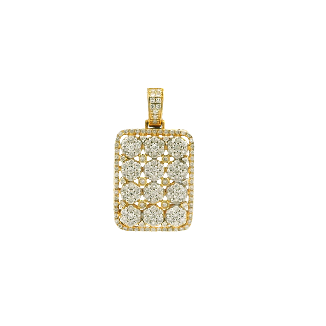 Yellow Gold Pendant with Round Brilliant Cut Diamonds