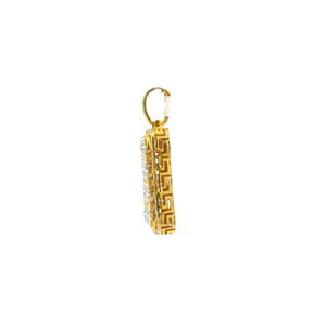 Yellow Gold Pendant with Round Brilliant Cut Diamonds