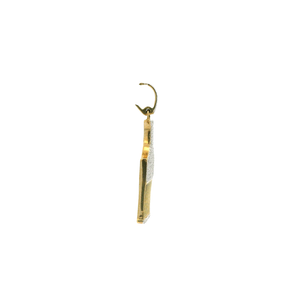 Yellow Gold Comb Pendant with Round Brilliant Diamonds