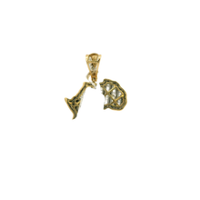 Load image into Gallery viewer, Yellow Gold Africa Pendant with Baguette-Cut Diamonds