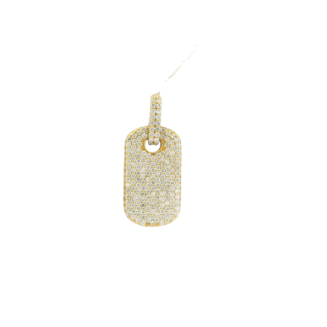 Yellow Gold Pendant with Round Brilliant Cut Diamonds
