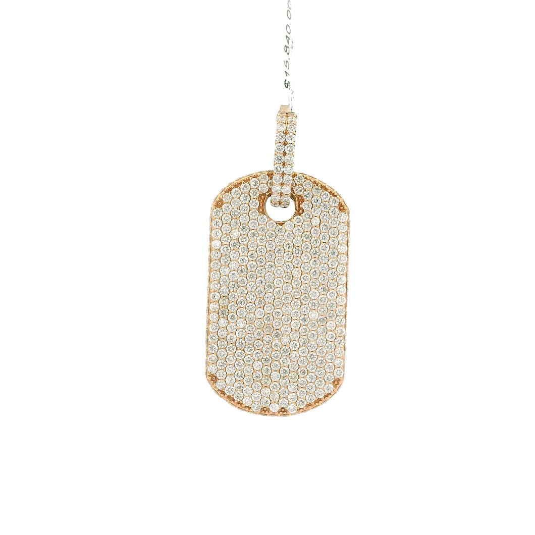 Yellow Gold Pendant with Round Brilliant Cut Diamonds