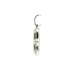 White Gold Hamsa Pendant with Round Brilliant Cut Diamonds