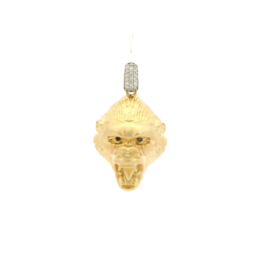 Yellow Gold Gorilla Pendant