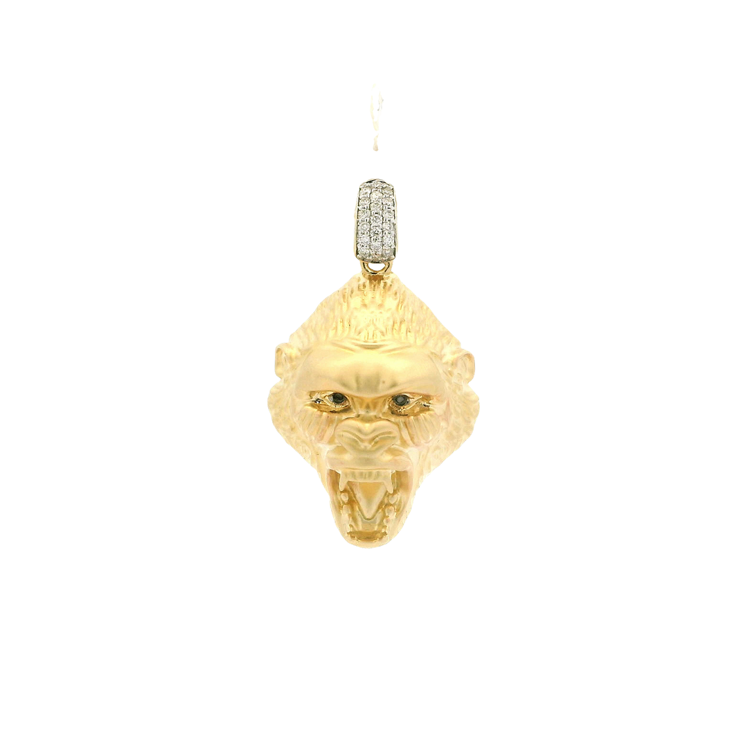 Yellow Gold Gorilla Pendant