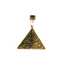 Load image into Gallery viewer, Yellow Gold Pyramid Pendant with Round Cut Diamonds