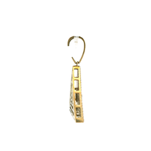 Load image into Gallery viewer, Yellow Gold Pyramid Pendant with Round Cut Diamonds