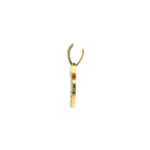 Diamond-Encrusted "Om" Pendant in White Gold