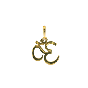 Diamond-Encrusted "Om" Pendant in White Gold