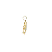 Load image into Gallery viewer, Yellow Gold Hamsa Pendant with Round Brilliant Cut Diamonds