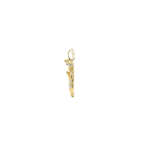 Yellow Gold Pendant with Round Cut Diamonds