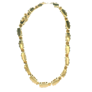 Elegant Yellow Gold Tennis Bracelet with Square Cut Diamonds