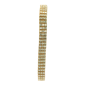 Yellow Gold Diamond Tennis Bracelet with Brilliant Cut Diamonds